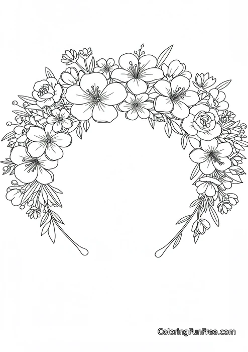 Floral headband or tiara