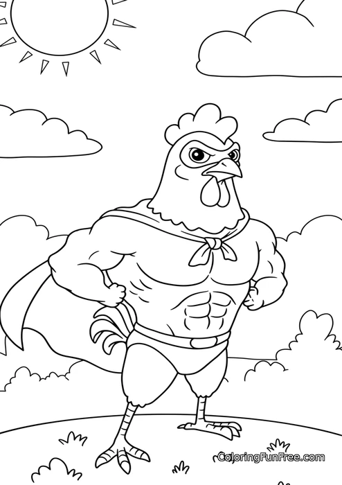 Superhero rooster