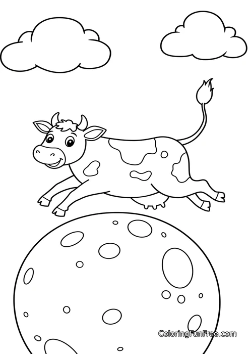 Cow jumping over moon