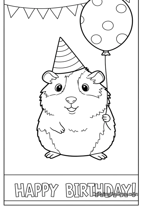 Guinea pig birthday card