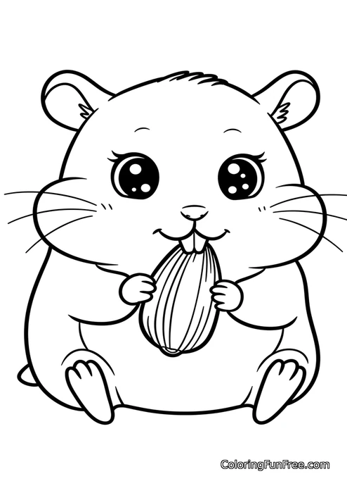 Hamster holding sunflower seed