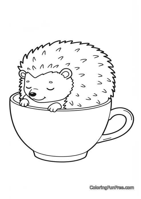 Hedgehog in teacup