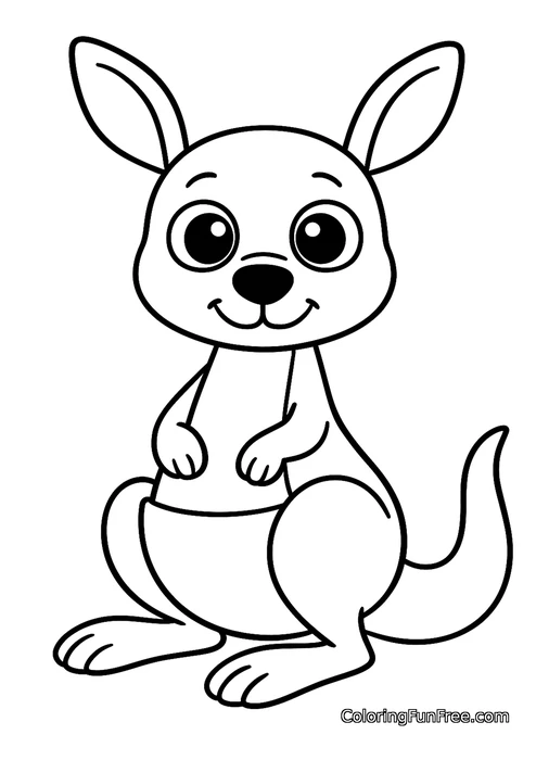 Cute cartoon kangaroo