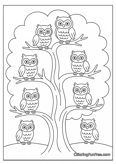 Owls in tree