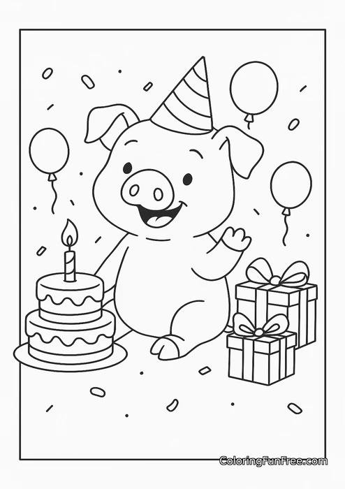Pig birthday party