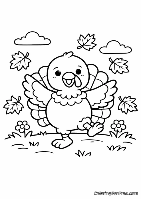 Turkey dancing in a circle