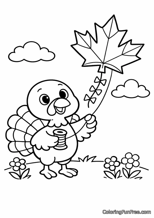 Turkey flying a kite