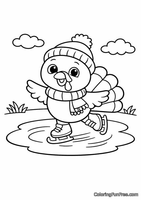 Turkey kid ice skating