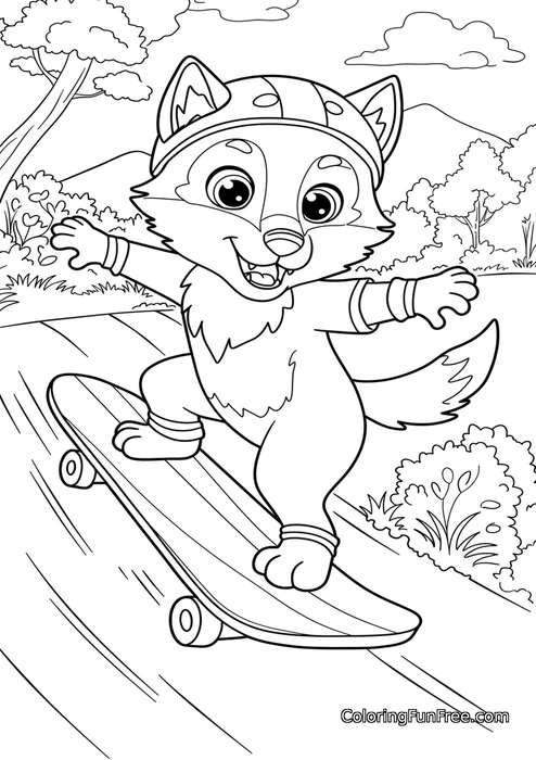 Wolf skateboarding helmet