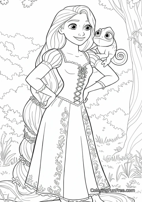Rapunzel and Pascal