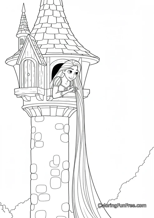 Rapunzel in tower
