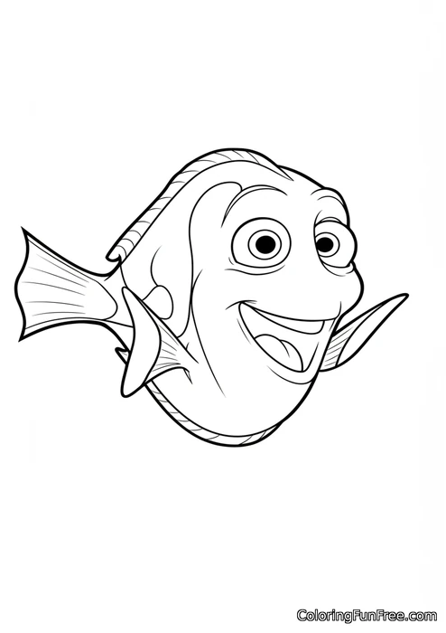 Dory smiling close up