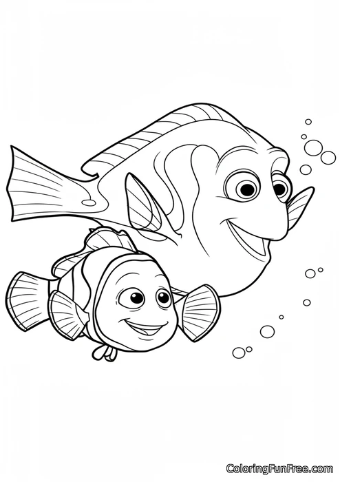 Nemo and dory side by side
