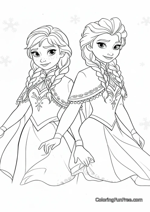 Anna and Elsa back to back