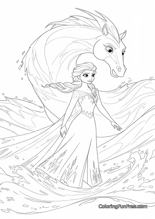 Elsa and Nokk water spirit