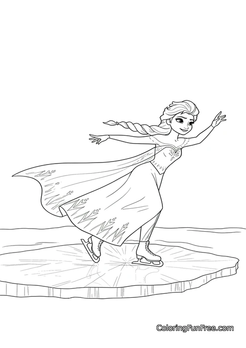 Elsa ice skating