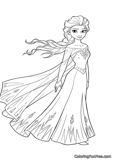 Elsa windy hair
