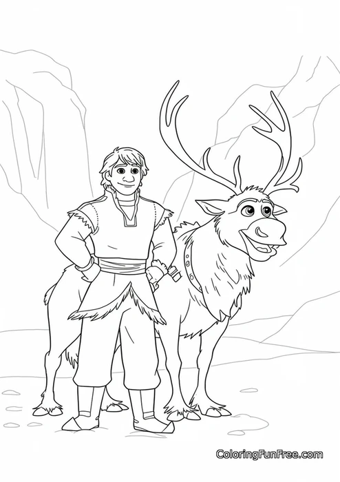 Kristoff and Sven standing