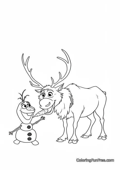 Olaf and Sven carrot nose