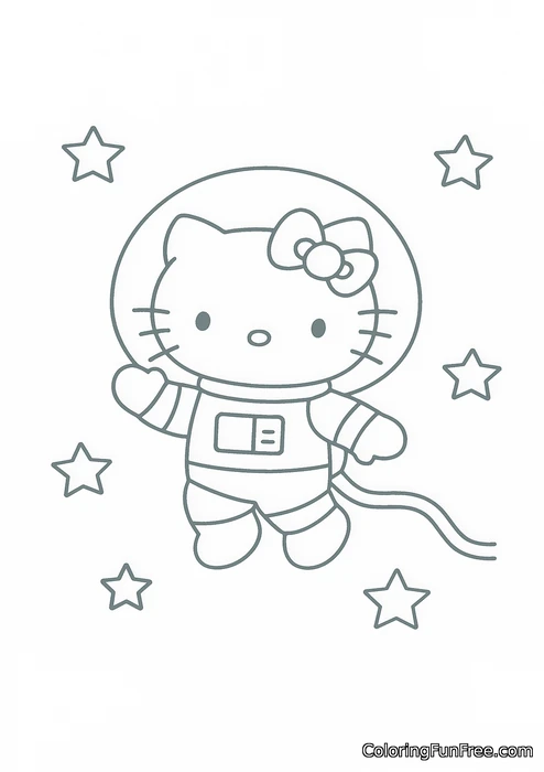 Hello kitty in astronaut suit