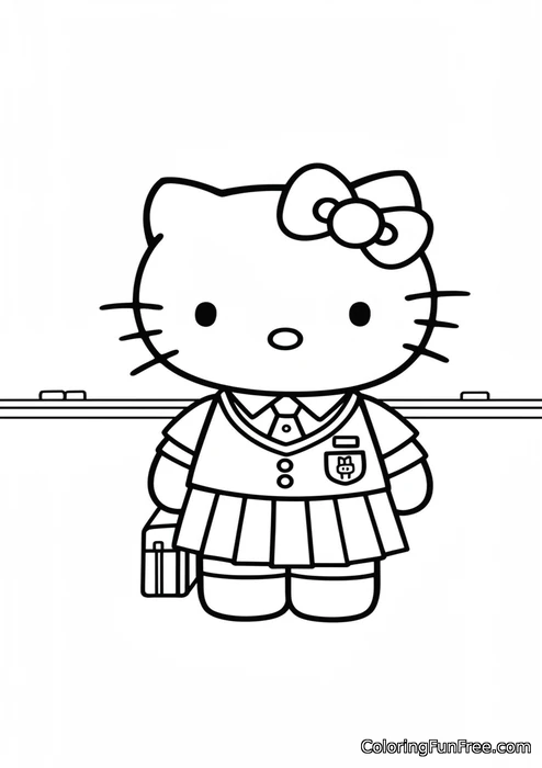 Hello kitty in school uniform
