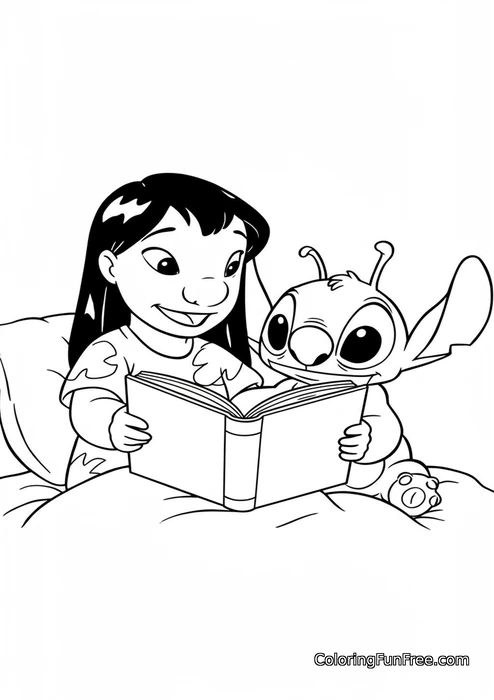 Lilo and Stitch reading book