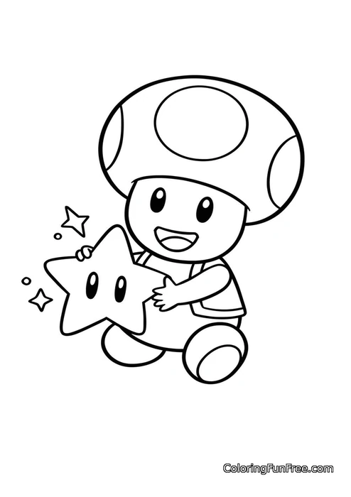 Toad holding super star
