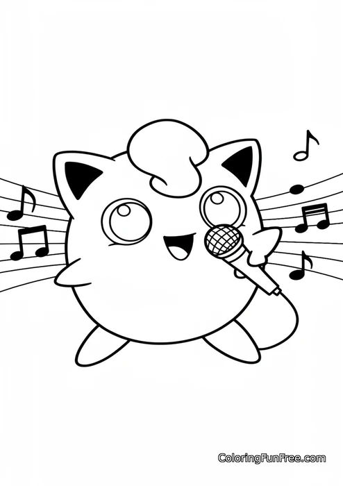 Pokemon jigglypuff singing microphone