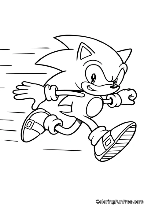 Sonic running fast