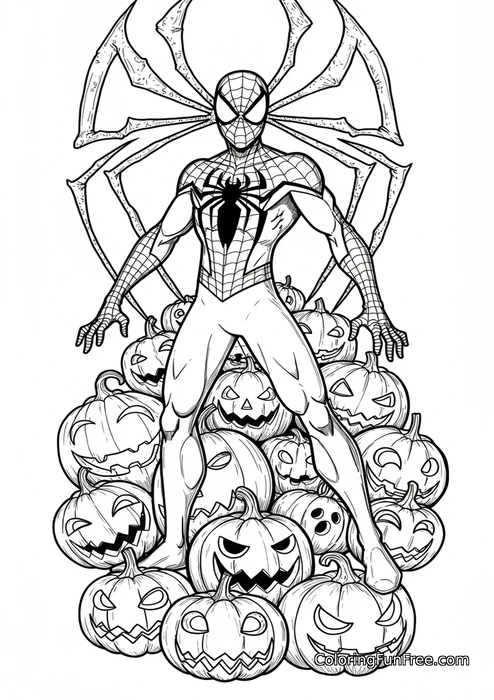 Spiderman halloween pumpkins