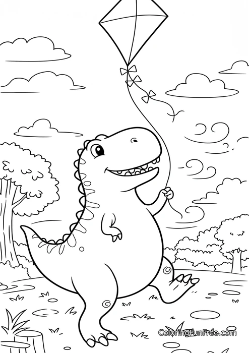 Dinosaur flying kite-img
