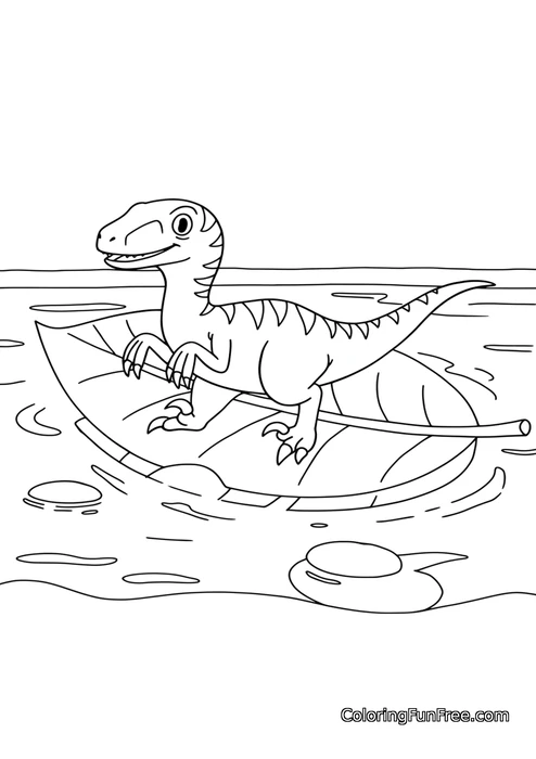 Raptor floating on leaf-img