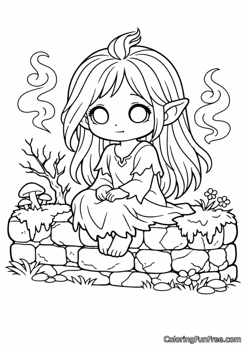 Little banshee cub sitting