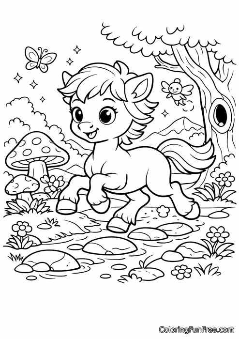 Little centaur foal