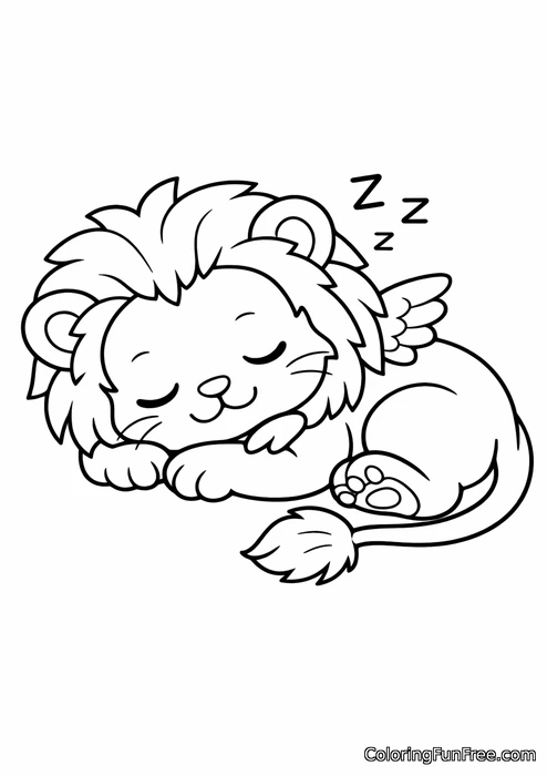 Little chimera cub with a lion head