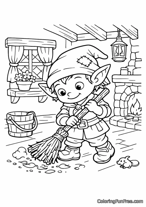 Tiny brownie sweeping