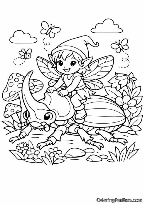 Tiny pixie riding