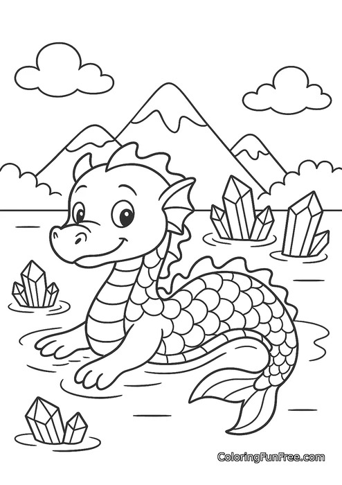 Crystal water dragon