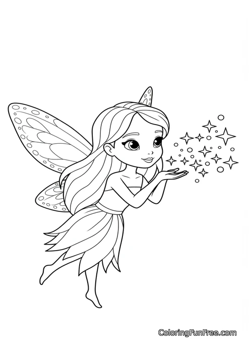 Fairy blowing sparkle dust