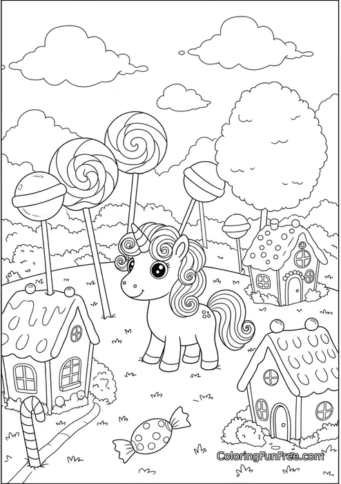 Unicorn in candyland