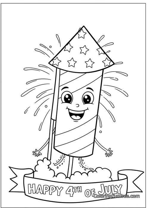 Cartoon Firework Rocket