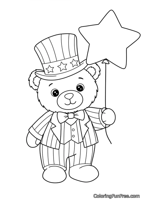 Patriotic teddy bear