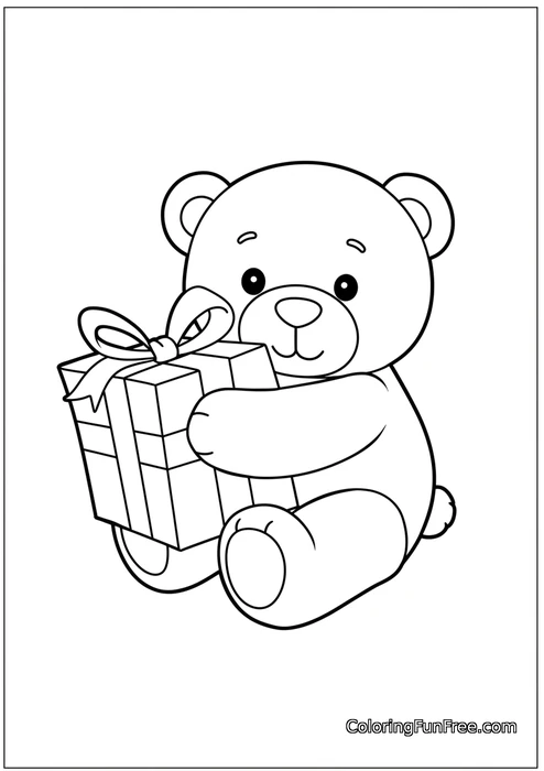 Bear with present