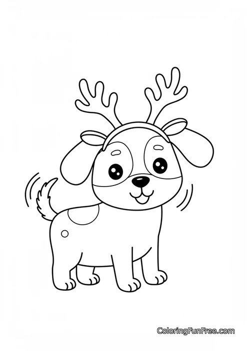 Dog with antlers