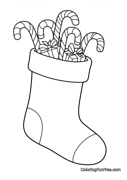 Stocking with candy