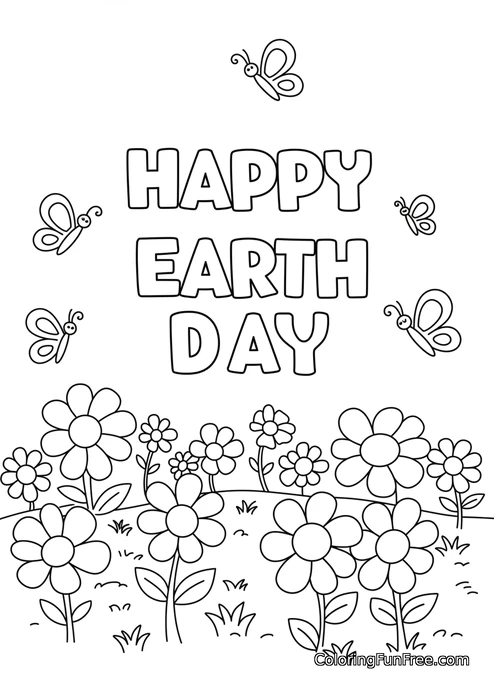 Happy Earth day text