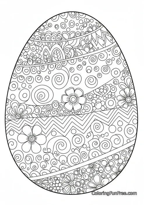 Patterned Easter egg