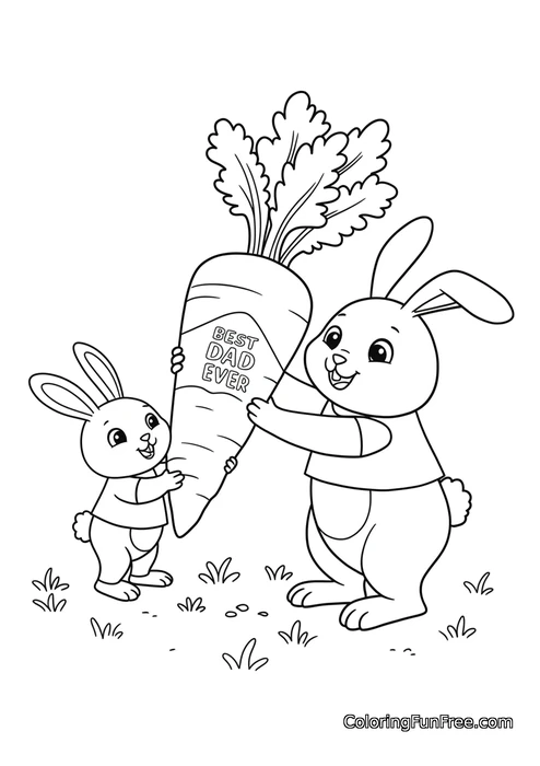 Bunny dad and baby