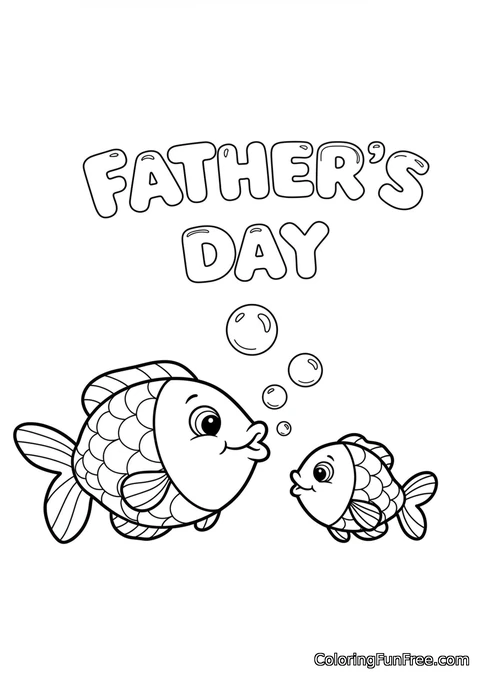 Father fish and baby fish