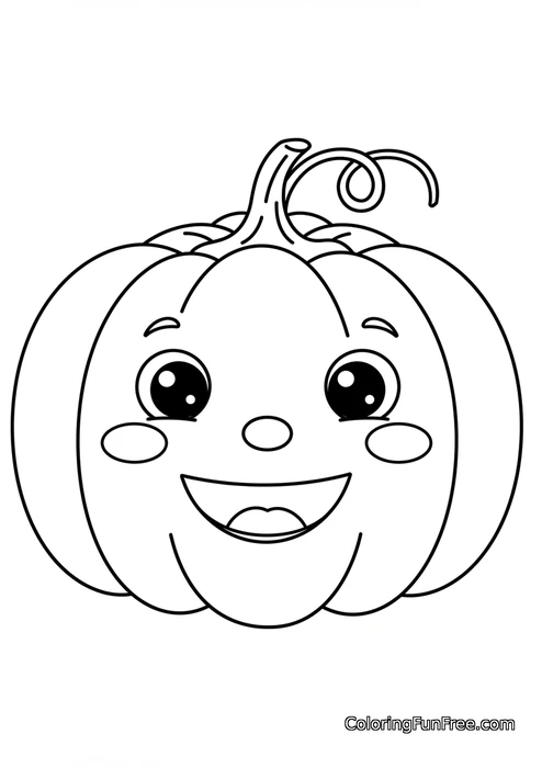 Cute smiling pumpkin face